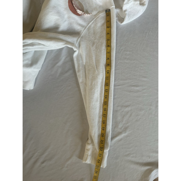 Faherty Reverse Beach Zip Hoodie Womens Size Large Ivory Comfort Casual Athletic - Picture 7 of 7